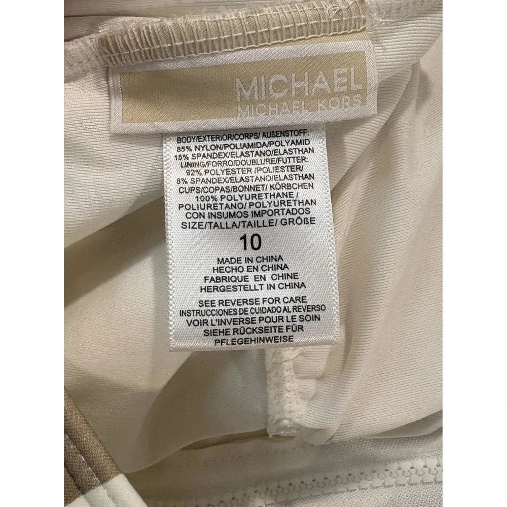 Michael Kors Size 10 Swimsuit Zebra Print NWOT Zip